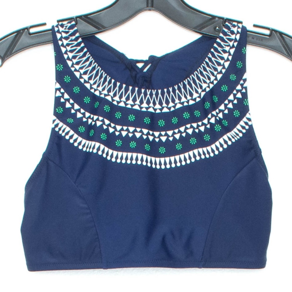 Womens Bikini Top Swimsuit Blue Medium L1